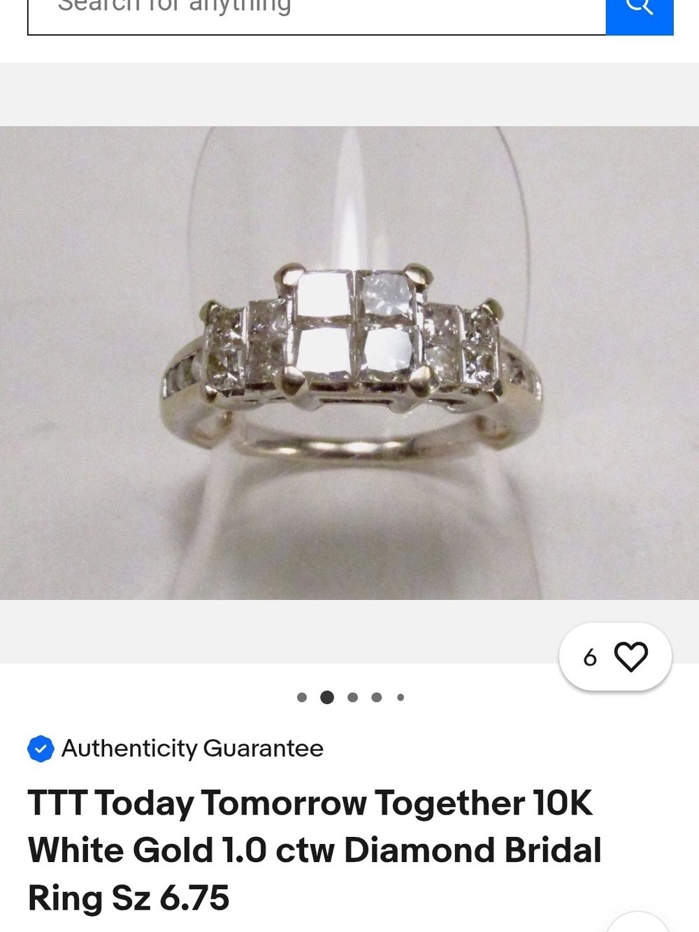 14K White Gold Diamond Bridal Ring - White